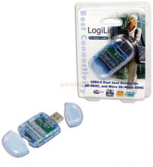 Card reader LogiLink CR0015 (Albastru) foto