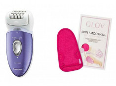 Epilator Panasonic ES-ED23-V503 2 viteze 48 de pensete Alb / Mov + Manusa masaj CADOU foto