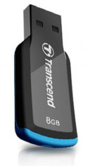 Stick USB Transcend Jetflash 360, 8GB, USB 2.0 (Negru/Albastru) foto