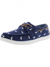 Toms barbati Culver Navy Whale Embroidery Ankle-High Canvas Athletic Boating Shoe foto
