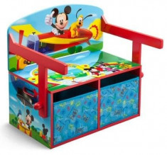 Mobilier 2 in 1 pentru depozitare jucarii Disney Mickey Mouse foto