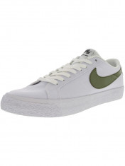 Nike barbati Sb Blazer Zoom Low White / Palm Green Top Canvas Skateboarding Shoe foto