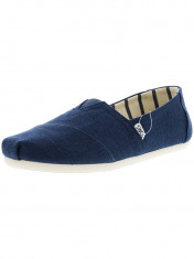 Toms barbati Classic Heritage Canvas Majolica Blue Ankle-High Slip-On Shoes foto