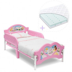 Set pat cu cadru metalic Disney Princess si saltea pentru patut Dreamily - 140... foto