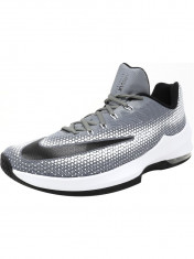 Nike barbati Air Max Infuriate Low Cool Grey / Black-White Ankle-High Basketball Shoe foto