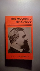 Din Critice - Titu Maiorescu foto