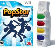 Popstar Guitar - Nintendo wii - Adaptor Remote + Joc foto
