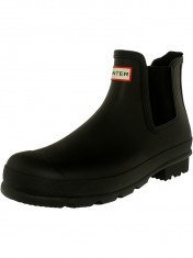 Hunter barbati Original Chelsea Dark Sole Black Ankle-High Rubber Rain Boot foto