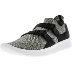 Nike barbati Air Sockracer Flyknit Black / Pale Grey-Black-White Ankle-High Running Shoe foto