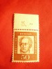 Timbru 50 Pf RFG Uzuale- Goethe ,margine coala cu numar ,nestampilat