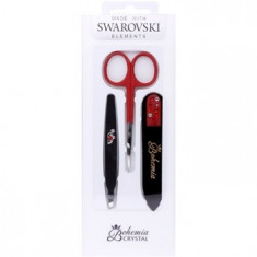 Bohemia Crystal Bohemia Swarovski Nail File,Tweezers and Nail Clippers set cosmetice V. foto