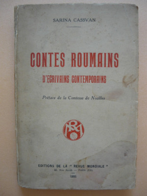 SARINA CASSVAN - CONTES ROUMAINS D&amp;#039;ECRIVAINS CONTEMPORAINS ( AUTOGRAF ) - 1931 foto