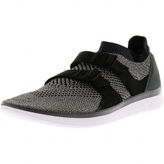 Nike barbati Air Sockracer Flyknit White / Black-Dark Grey-Black Ankle-High Running Shoe foto