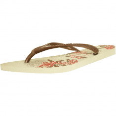 Havaianas dama H. Slim Organic Cf White/Rose Gold Rubber Sandal foto