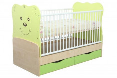 Patut Transformabil MyKids Teddy Verde Cu Leg 8099 foto