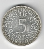 GERMANIA 5 MARK MARCI 1972 G ARGINT CU LUCIU DE MONETARIE STARE AUNC, Europa