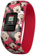 Bratara Fitness Garmin Vivofit Jr.2, Bratara elastica, Minnie Mouse, Bluetooth (Rosu) foto