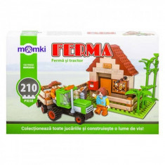 Set constructie MomKi tip Lego Ferma si tractor 210 piese foto