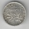 FRANTA 50 CENTI CENTIMES 1918 ARGINT STARE EXCELENTA