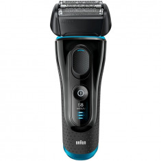 Aparat de ras Braun 5140s, Wet &amp;amp;amp; Dry, trimmer, reincarcabil, negru/albastru foto