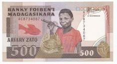 MADAGASCAR 500 francs ND 1988 aUNC P-71a foto