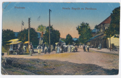 2259 - PUCIOASA, Dambovita, Market, Romania - old postcard, CENSOR - used - 1917 foto