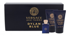 Apa de toaleta Versace Pour Homme Dylan Blue Barbatesc 5ML Edt 5 ml + Shower Gel 25 ml + Aftershave Balsam 25 ml foto