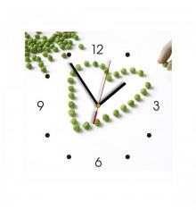 Ceas de perete din MDF - boabe de mazare - My Clock Elegant Collection foto