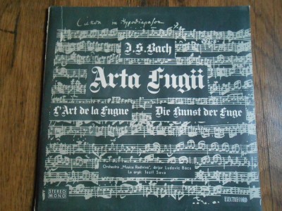 2LP Orchestra Musica Rediviva,Dirijor Ludovic Bacs,Iosif Sava - Bach Arta Fugii foto