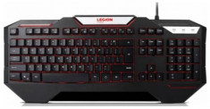 Tastatura Gaming Lenovo Legion K200, Iluminata, USB (Negru) foto