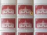 Cumpara ieftin Romania 1973 LP 837,coala Eroare, MONUMENTE, UZUALE Mnh,EROARE ROMANIA COALA
