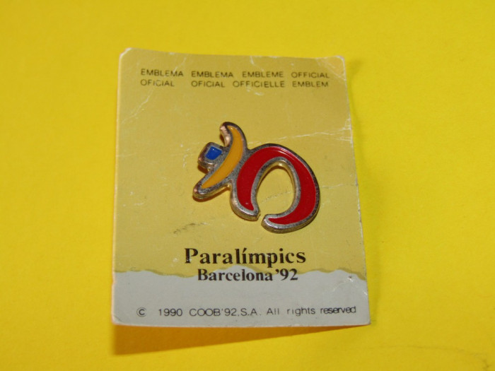 Insigna Olimpiada Barcelona 1992 (jocuri paralimpice)