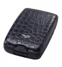 Portofel piele Croco Black Tru Virtu Cash &amp;amp; Cards - Leather Line Elegant Collection foto