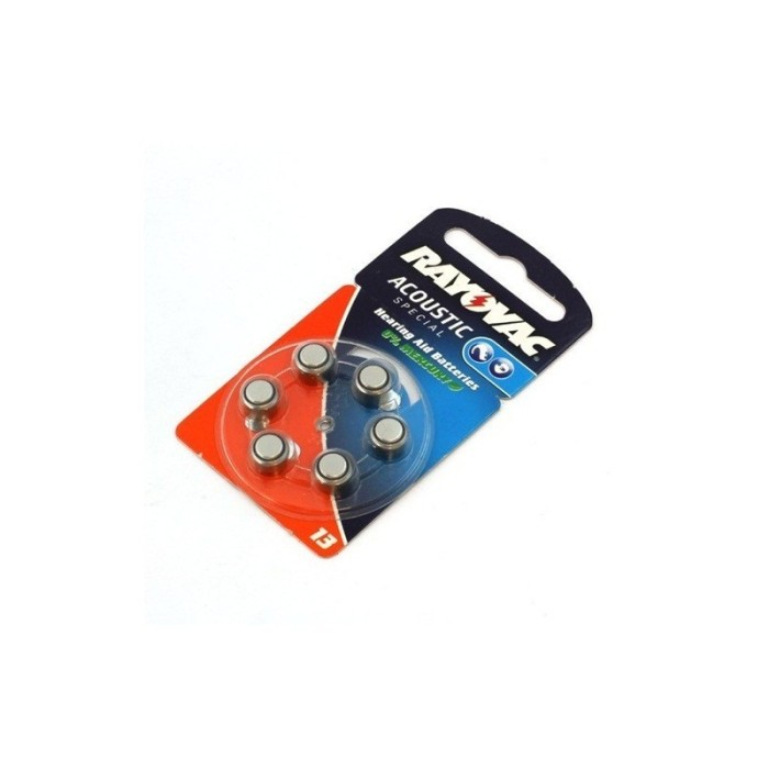 Set 6x Blister Rayovac Hearing Aid Battery HA13 ON Set 6x Blister Rayovac Hearing Aid Battery HA13 ON