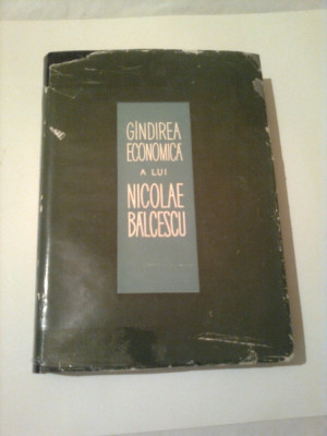 GINDIREA ECONOMICA A LUI NICOLAE BALCESCU ~ Dr. SULTANA SUTA-SELEJAN foto