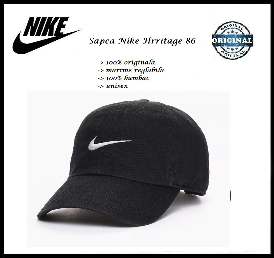 Sapca Nike Swoosh Neagra - Originala - Reglabila - 100% Bumbac - Detalii  anunt | arhiva Okazii.ro