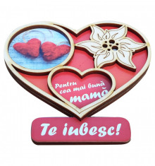 Magnet inimioara pentru cea mai buna mama Elegant Collection foto