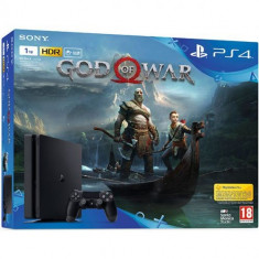 Consola Sony PlayStation 4 Slim 1 TB + God Of War (Negru) foto