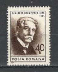 Romania.1974 Aniversari III-Centenar dr. A.Schweitzer YR.598 foto