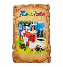 Magnet Souvenir Romania, lemn Elegant Collection foto