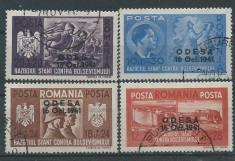 1941 Romania , LP 146 III - Fratia de arme rom-germ,suprat.&amp;quot;ODESA&amp;quot;-stampilat foto