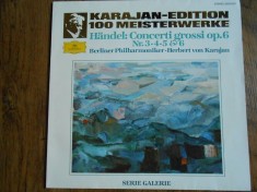 LP Handel - Herbert von Karajan &ndash; Concerti Grossi Op. 6 Nr. 3, 4, 5 &amp; 6