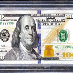 Lingou 100 Dollars Bancnota 100 Dolari Bullion Bar One Hundred US Dollars
