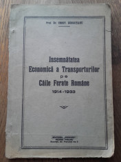 INSEMNATATEA ECONOMICA A TRANSPORTURILOR PE CAILE FERATE ROMANE 1914-1933 foto
