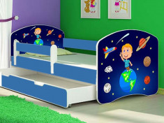 Patut tineret MyKids Solar System cu sertar si saltea 140x70 foto