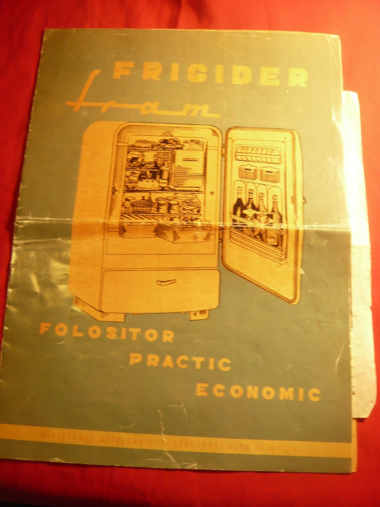 Prospect-Instructiuni - Frigider FRAM cu chitanta de cumparare,1963 |  arhiva Okazii.ro