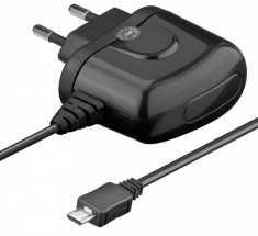 Incarcator retea TECHLY 302778 microUSB 5V 1A 1.5m Negru foto