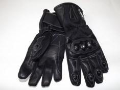 Manusi moto piele/textil lungi culoare negru cu protectii carbon marimea XL Cod Produs: MX_NEW MX5529 foto