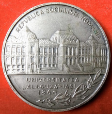 Medalie Universitatea Iasi 1960 Mihail Kogalniceanu, A.I.Cuza,TRANSPORT GRATUIT foto