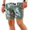 Pantaloni verzi scurti pentru barbati - cu imprimeu floral - A1795